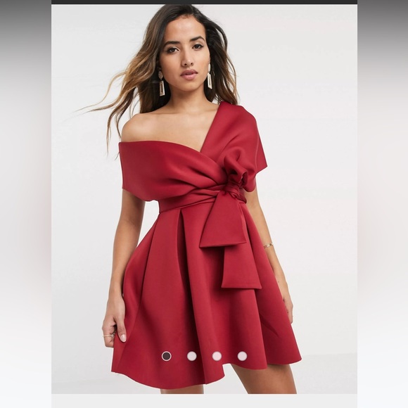 gorgeous red asos one shoulder dress - Picture 11 of 12